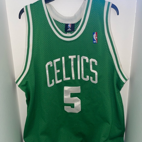 Adidas Authentic Kevin Garnett Celtics Green and White Basketball Jersey